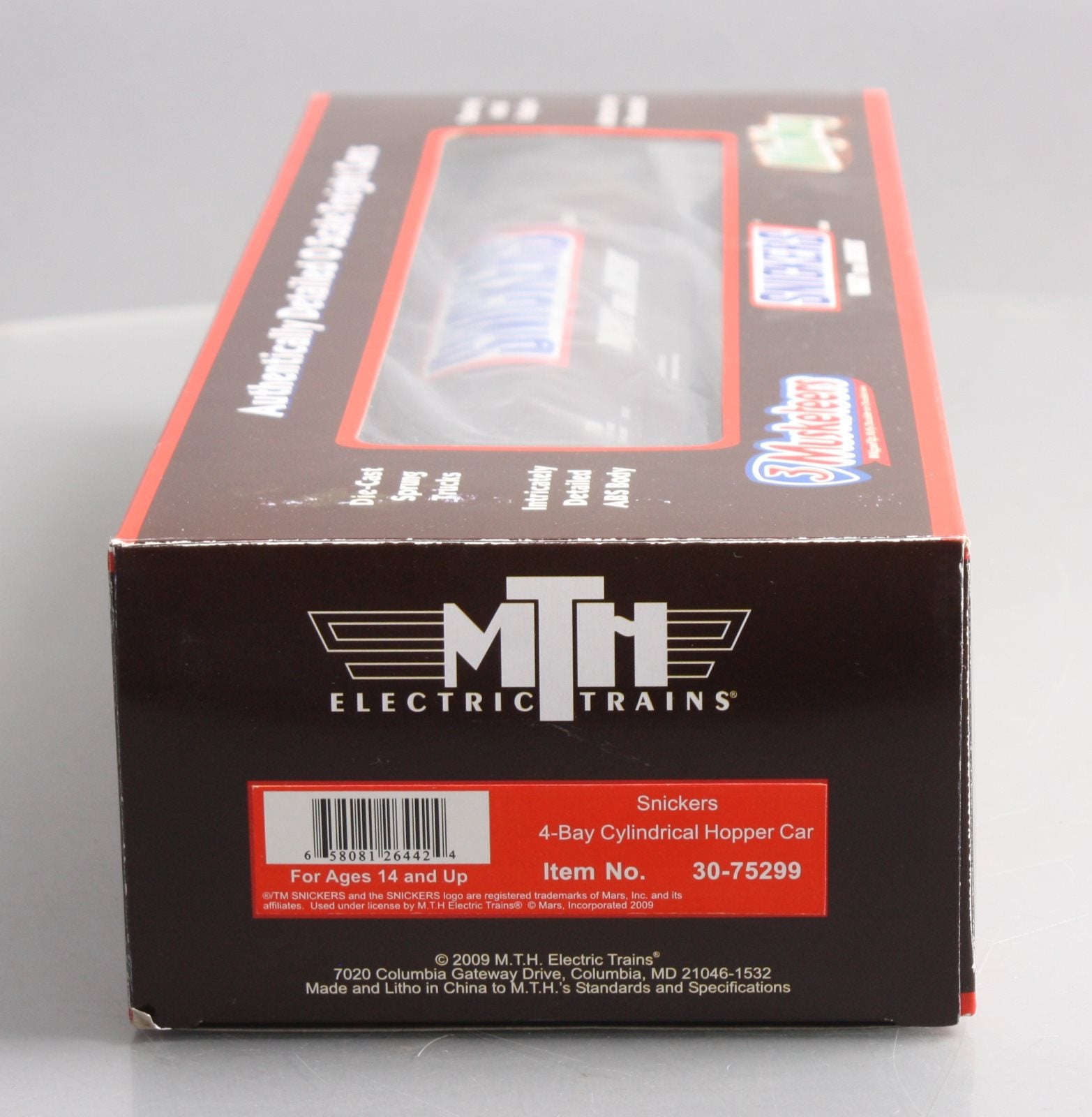MTH 30-75299 O Gauge Snickers 4-Bay Cylindrical Hopper Car