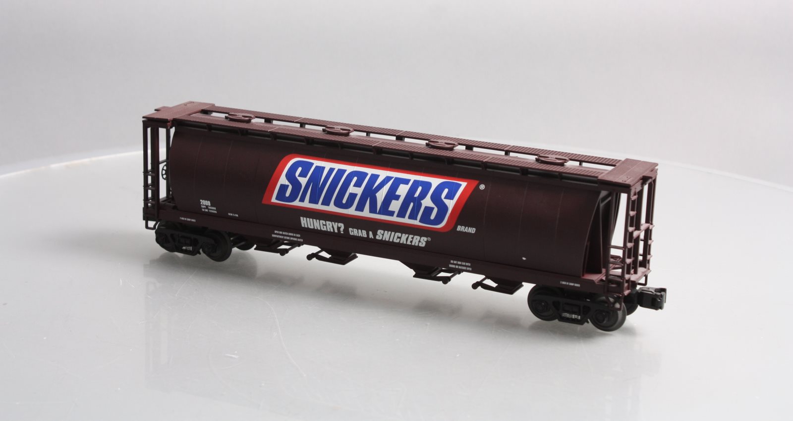 MTH 30-75299 O Gauge Snickers 4-Bay Cylindrical Hopper Car