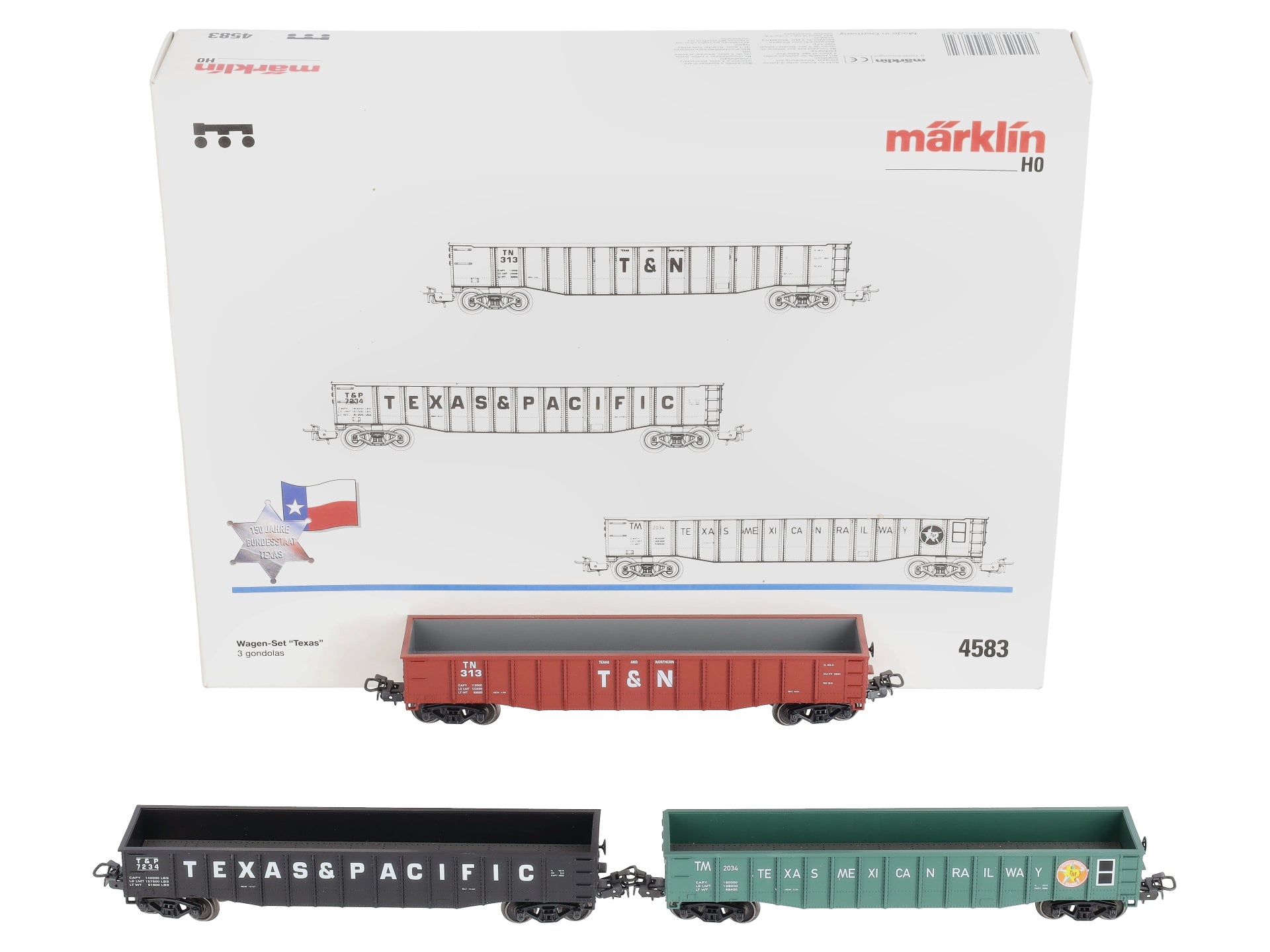 Marklin 4583 HO Scale Texas 3-Car Gondola Set LN/Box