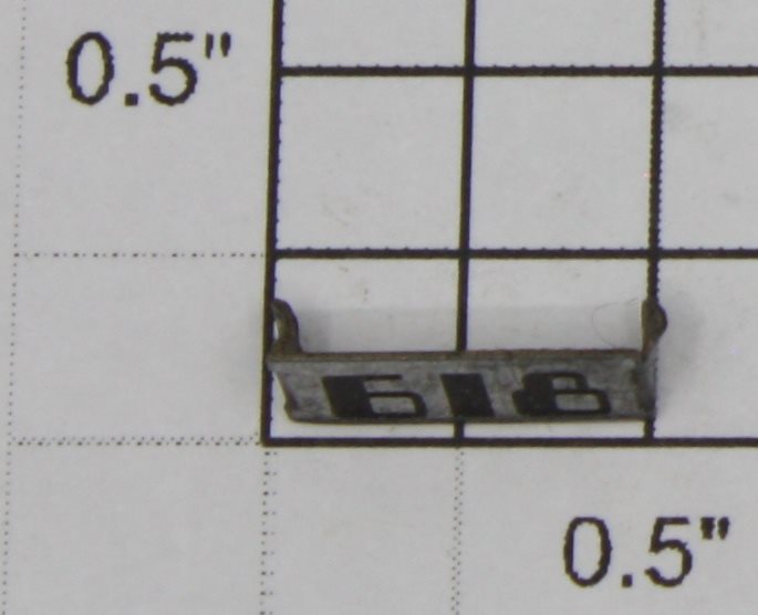 Lionel 618-1N 618 Number Plate with Tabs