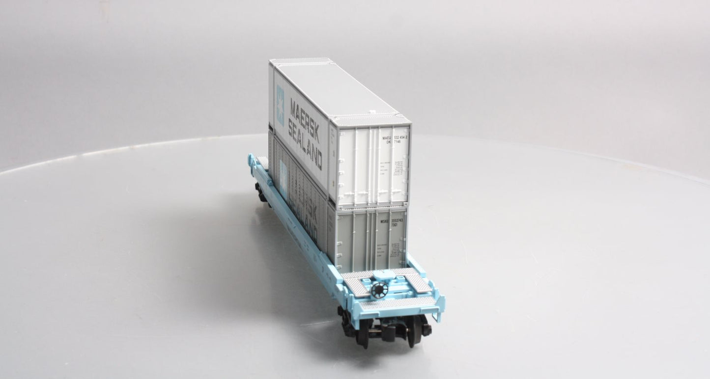 MTH 30-76320 Maersk Husky Stack Car V2