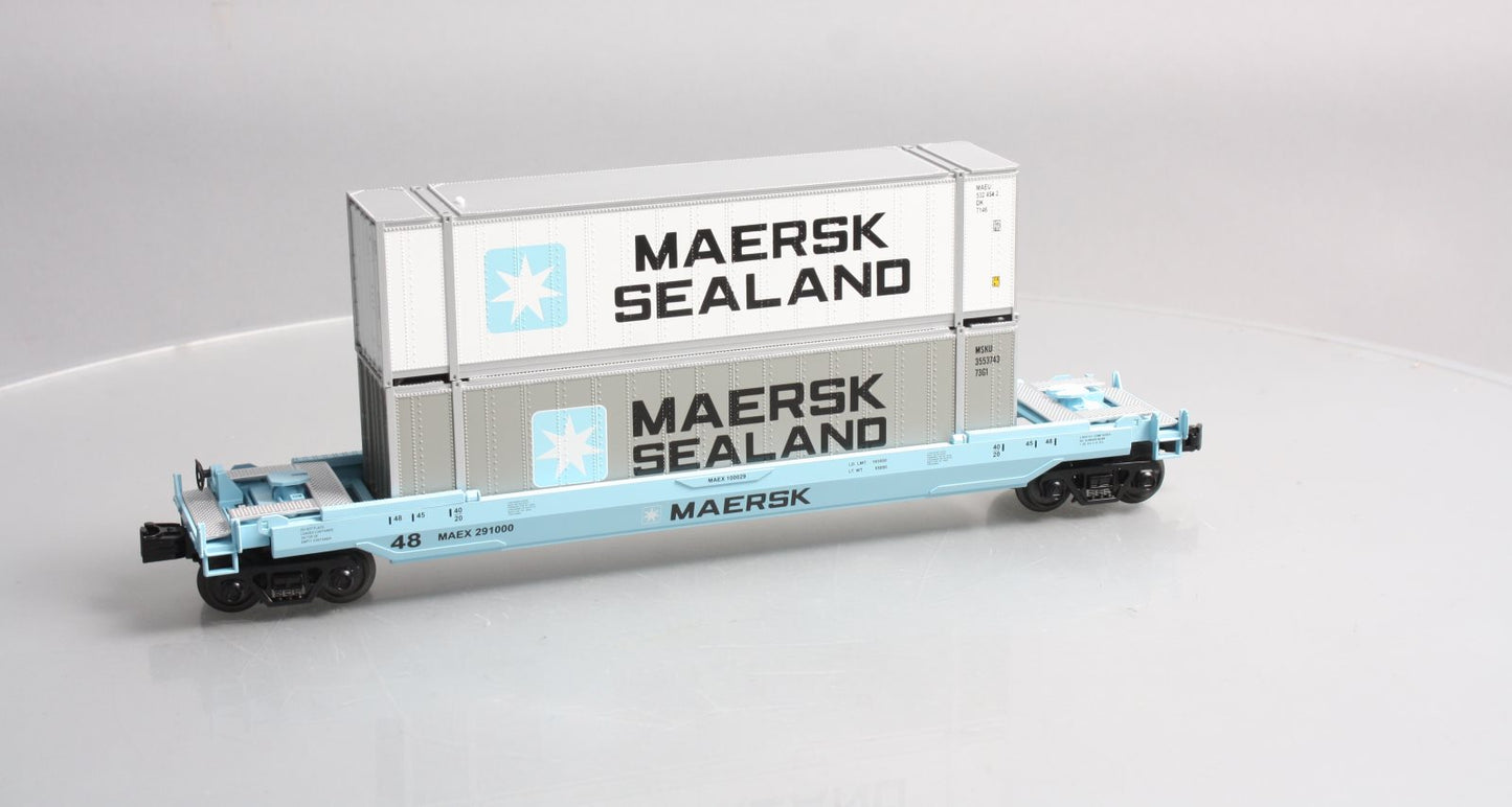 MTH 30-76320 Maersk Husky Stack Car V2