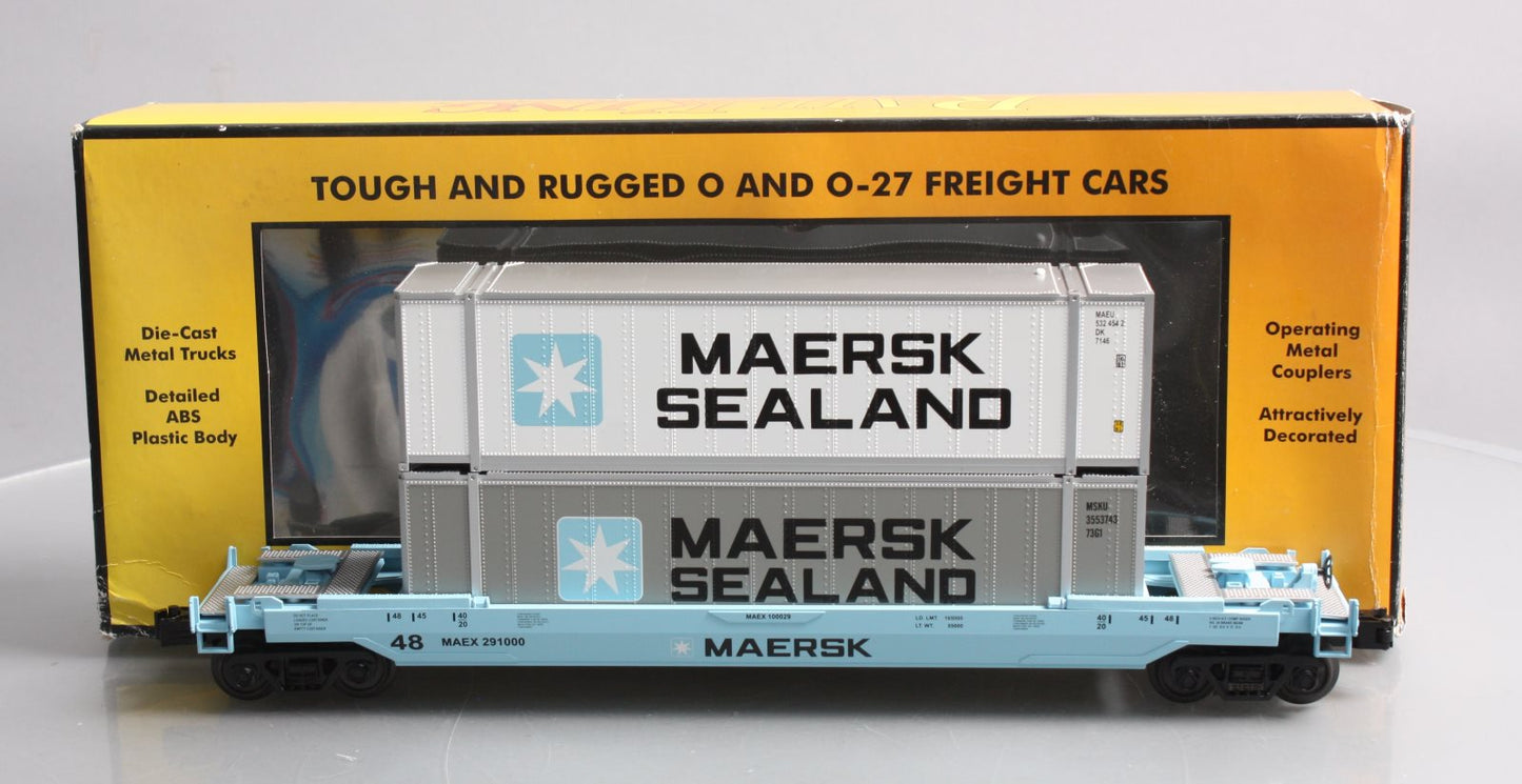 MTH 30-76320 Maersk Husky Stack Car V2