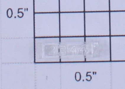 Lionel 2344-6 Right Hand Clear Raised Number Marker Lens/Number Board