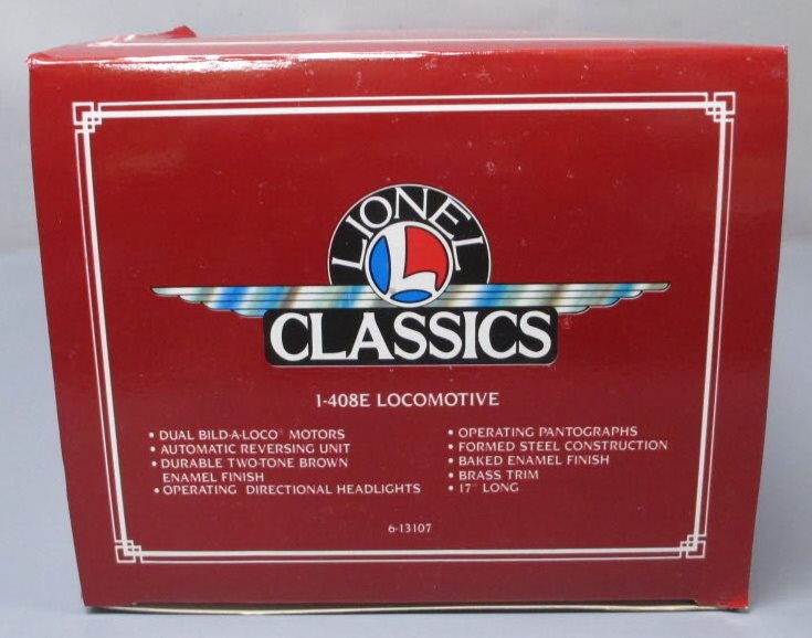 Lionel 6-13107 Standard Gauge 1-408E Electric Locomotive (2-Tone Brown) LN/Box