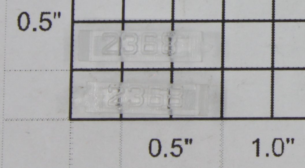 Lionel 2368-8/10 Clear Raised Number Marker Lens/Number Board Set (Pair of 2)