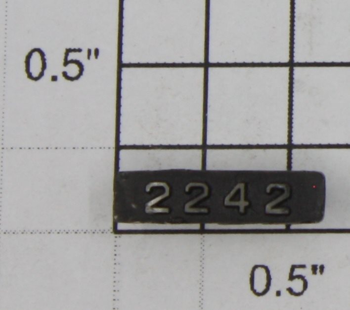 Lionel 2242-6 Right Hand Painted Raised Number Marker Lens/Number Board