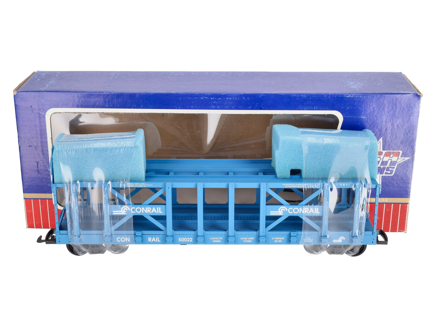 USA Trains R17217 G Conrail Two-Tier Auto Carrier Flat Cars