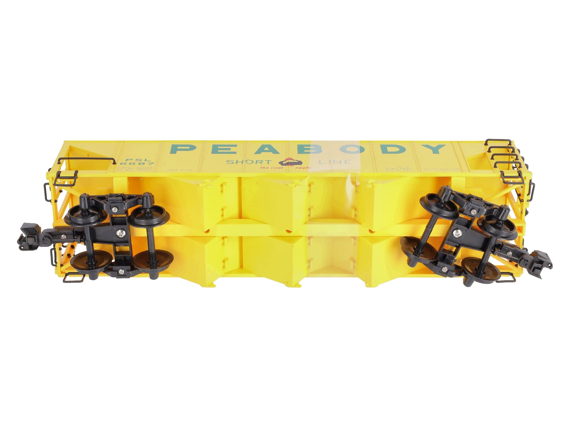 Bachmann 98229 G Scale Peabody 3-Bay Hopper w/ Coal Load #6687