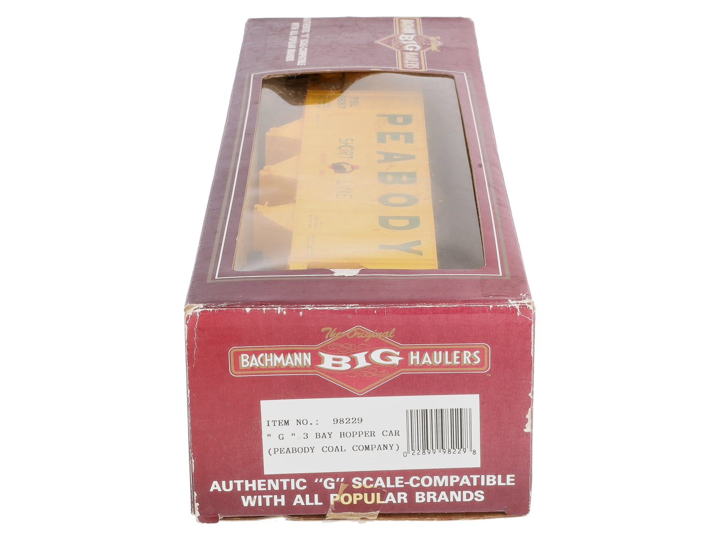 Bachmann 98229 G Scale Peabody 3-Bay Hopper w/ Coal Load #6687