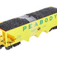 Bachmann 98229 G Scale Peabody 3-Bay Hopper w/ Coal Load #6687
