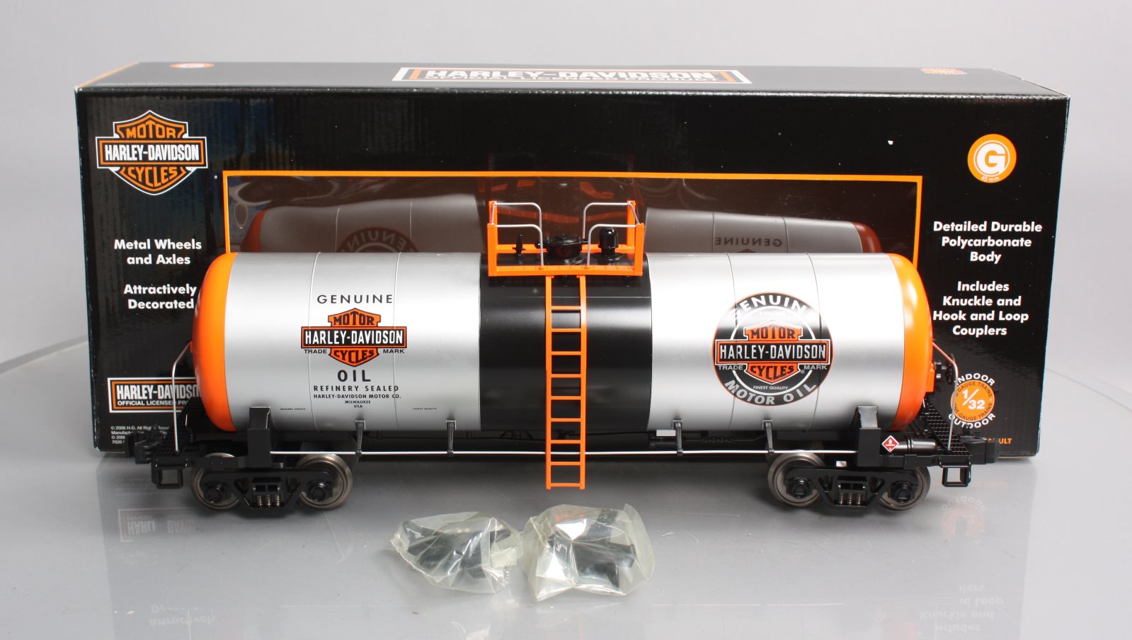 MTH 70-73029 G Scale Harley-Davidson Unibody Tank Car – Trainz