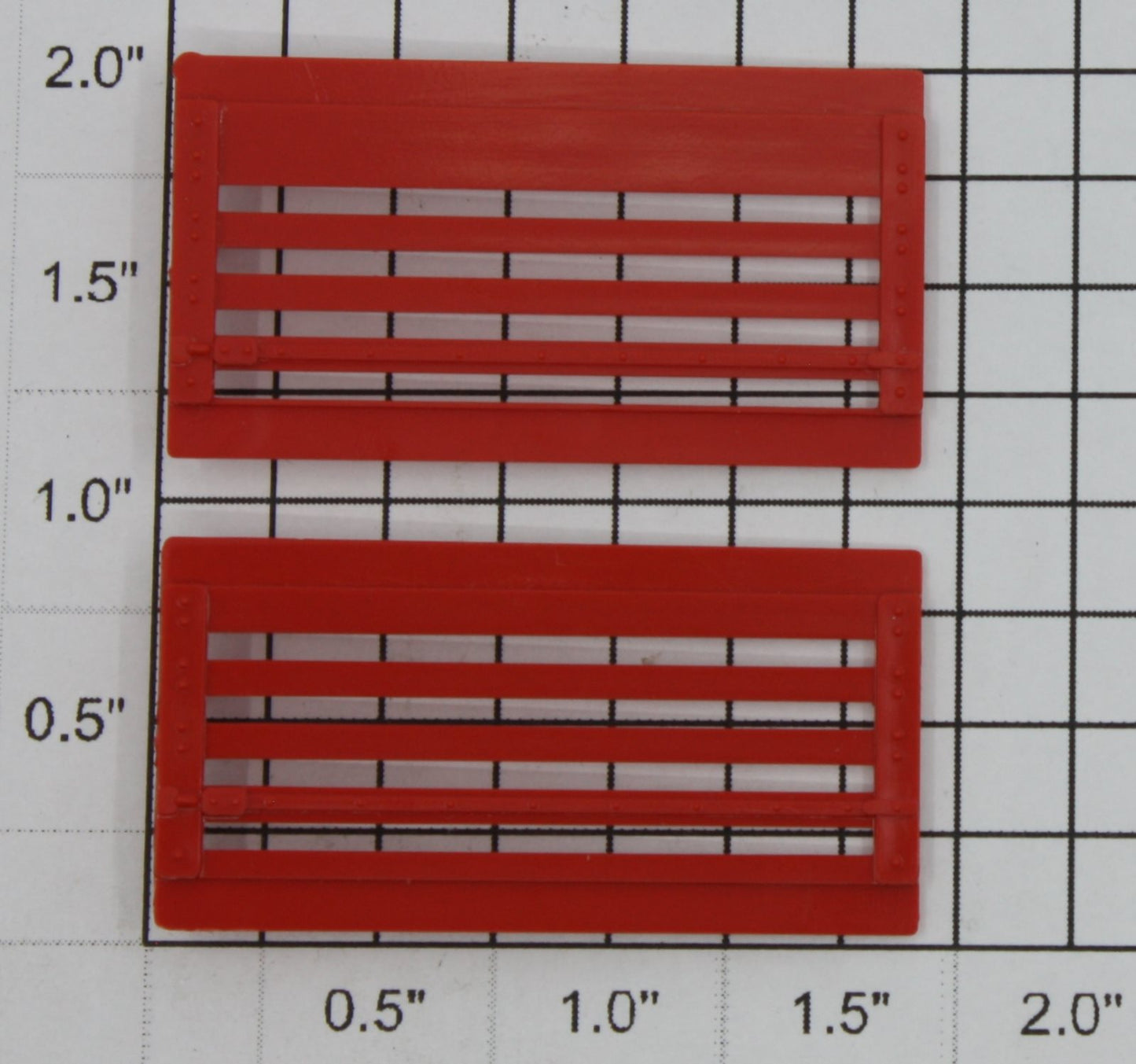 Lionel 6356-11/13 Red Upper and Lower Cattle Stock Car Doors (Set of 2)