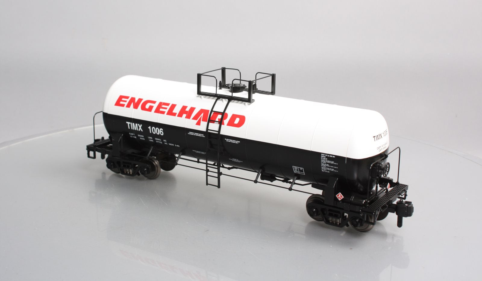 MTH 70-73024 G Scale Engelhard Chemical Unibody Tank Car #1006 (Metal Wheels)