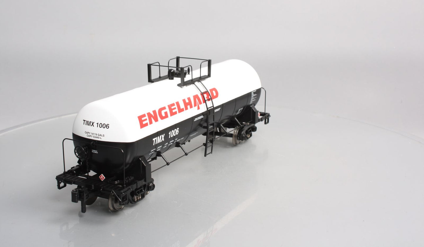 MTH 70-73024 G Scale Engelhard Chemical Unibody Tank Car #1006 (Metal Wheels)