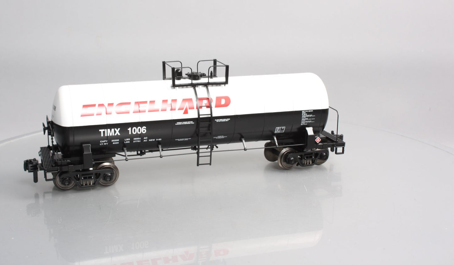 MTH 70-73024 G Scale Engelhard Chemical Unibody Tank Car #1006 (Metal Wheels)