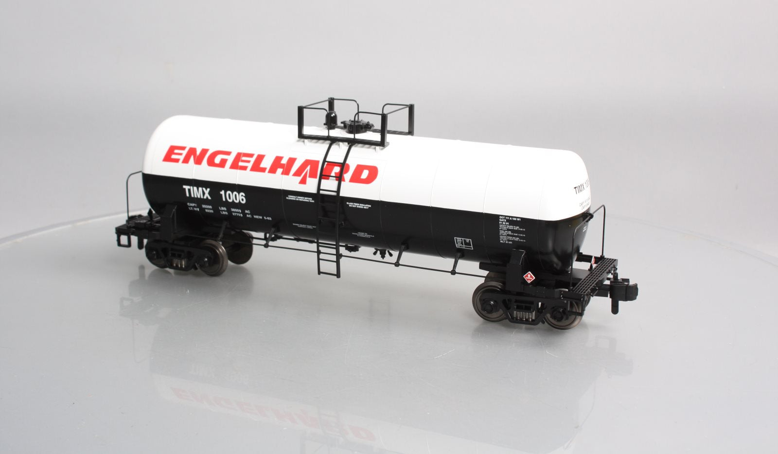 MTH 70-73024 G Scale Engelhard Chemical Unibody Tank Car #1006 (Metal Wheels)