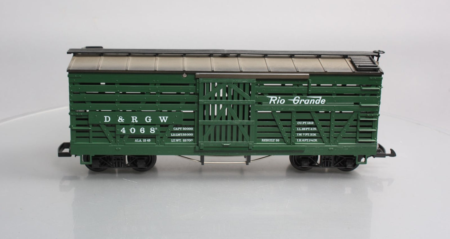 LGB 4068 G Scale Denver & Rio Grande Western Stock Car #4068 LN/Box