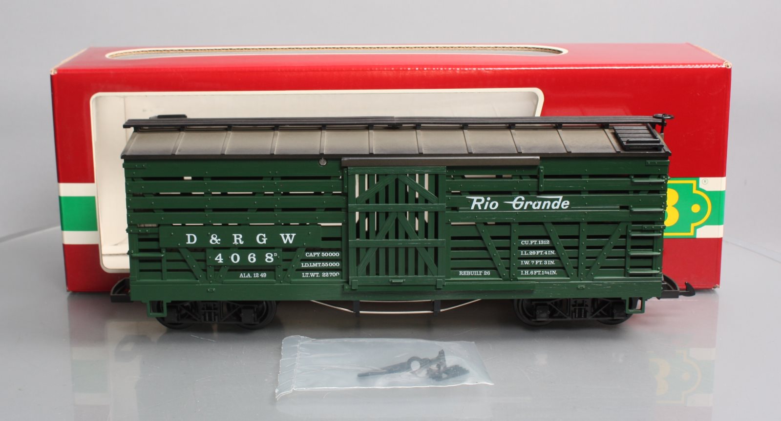 LGB 4068 G Scale Denver & Rio Grande Western Stock Car LN/Box – Trainz
