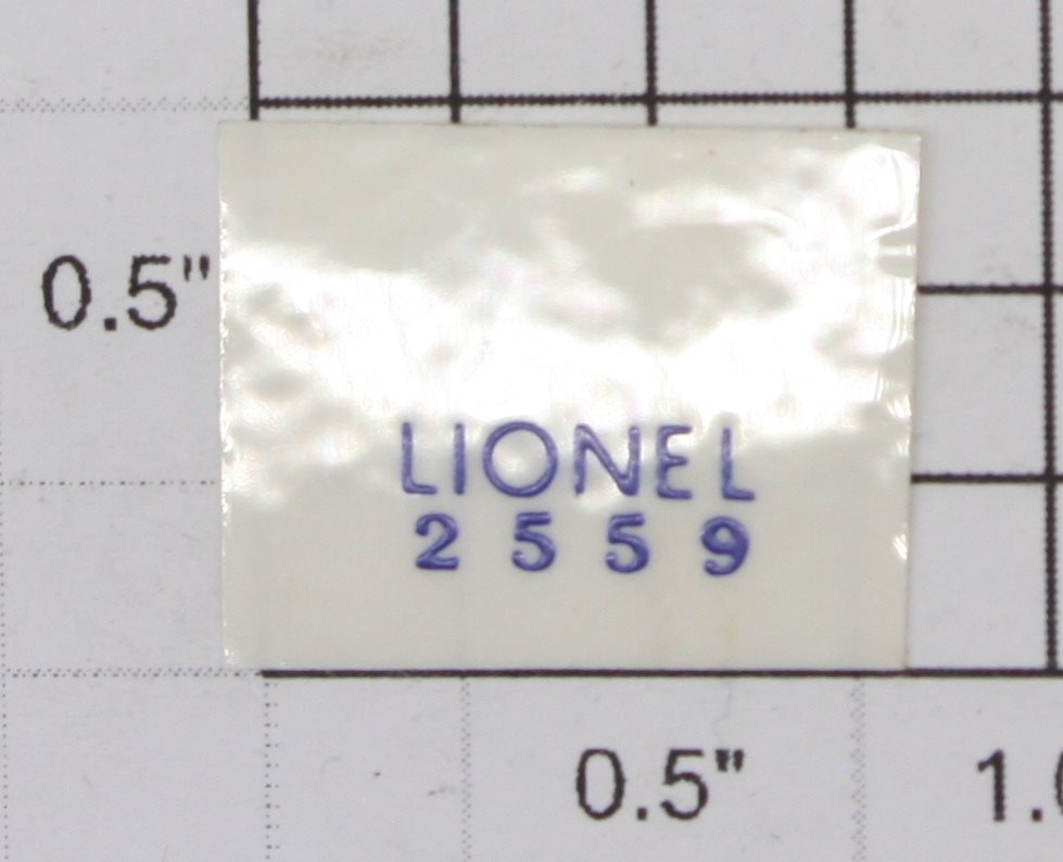 Lionel 2559-2 #400 Blue Lettering "Lionel 5229" Sticker Decal