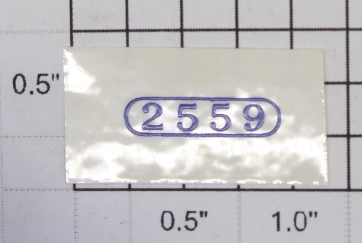 Lionel 2559-3 #2559 Blue Lettering "2559" Sticker Decal