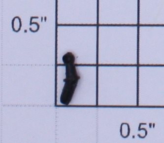 Lionel 8649-175 .070"x.175" Black Plastic Angled Stanchion