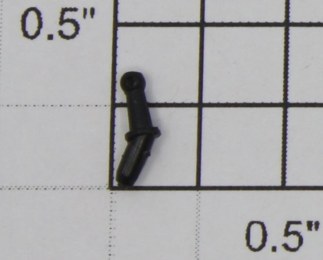 Lionel 8649-210 .070" x .210" Black Plastic Angled Stanchion
