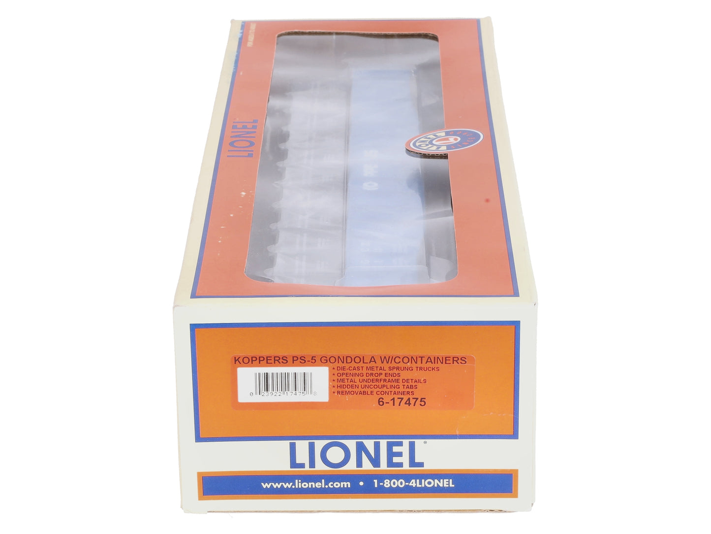 Lionel 6-17475 O Gauge Koppers PS-5 Gondola #213 with Containers