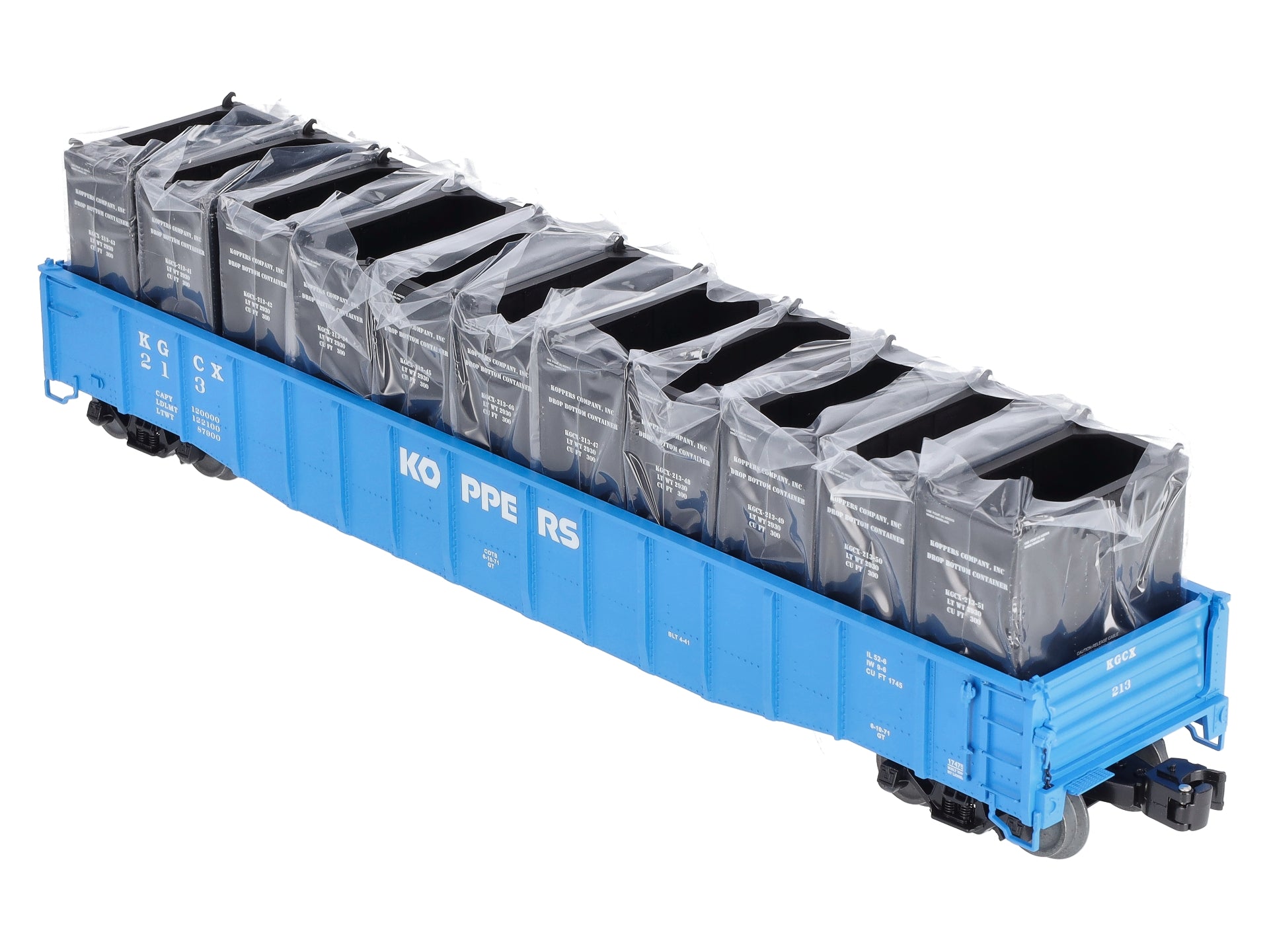 Lionel 6-17475 O Gauge Koppers PS-5 Gondola #213 with Containers