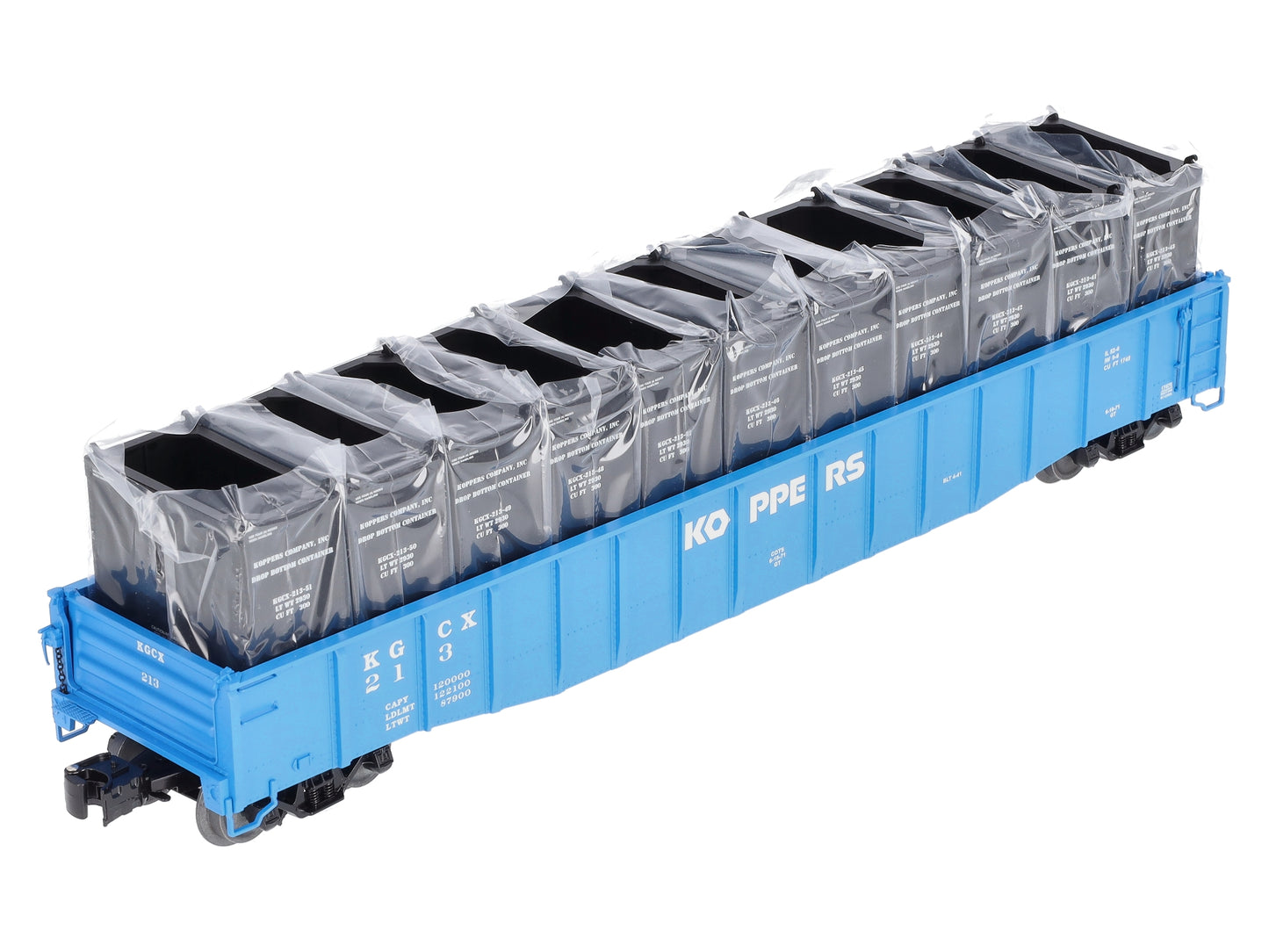 Lionel 6-17475 O Gauge Koppers PS-5 Gondola #213 with Containers