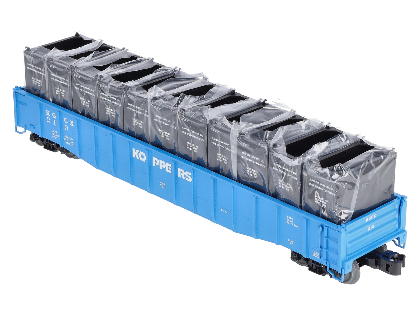 Lionel 6-17475 O Gauge Koppers PS-5 Gondola #213 with Containers