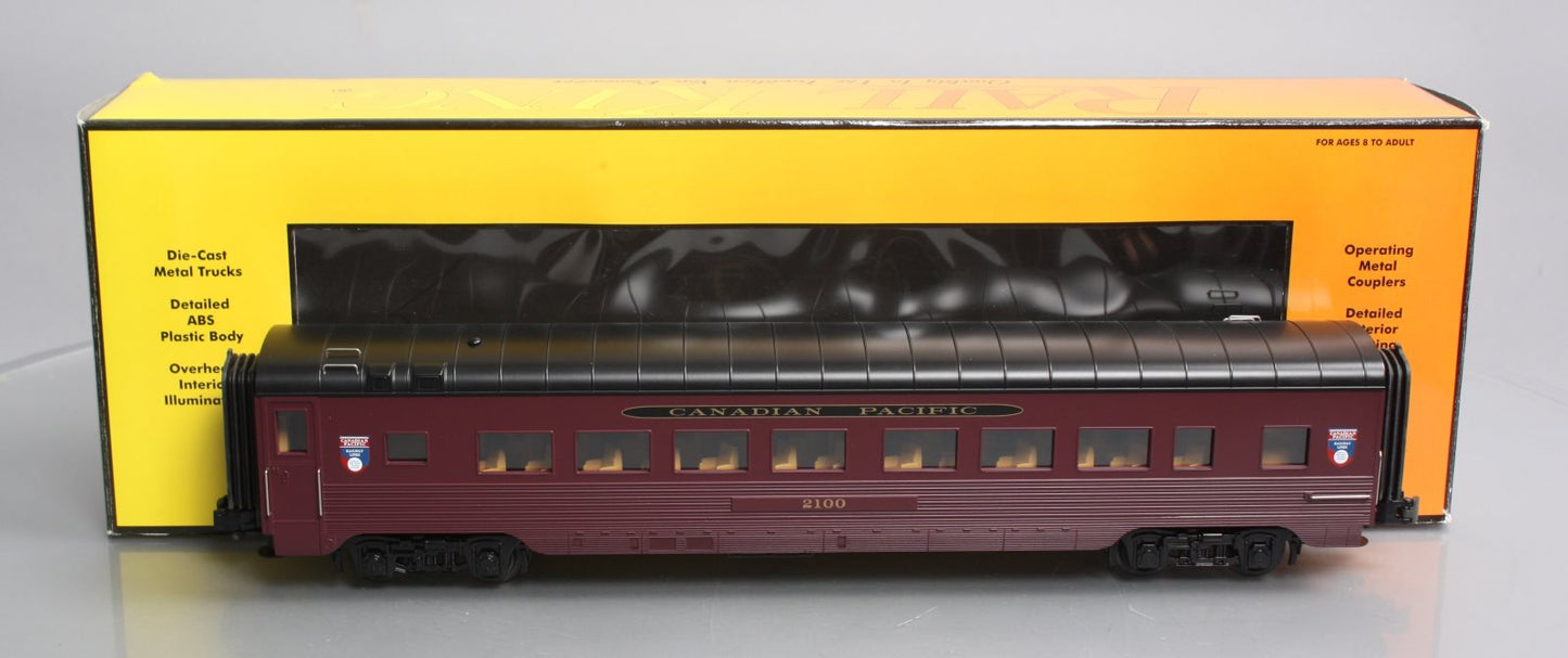MTH 30-6732 O Canadian Pacific 60' Streamlined ABS Passenger Coach #2100 NIB
