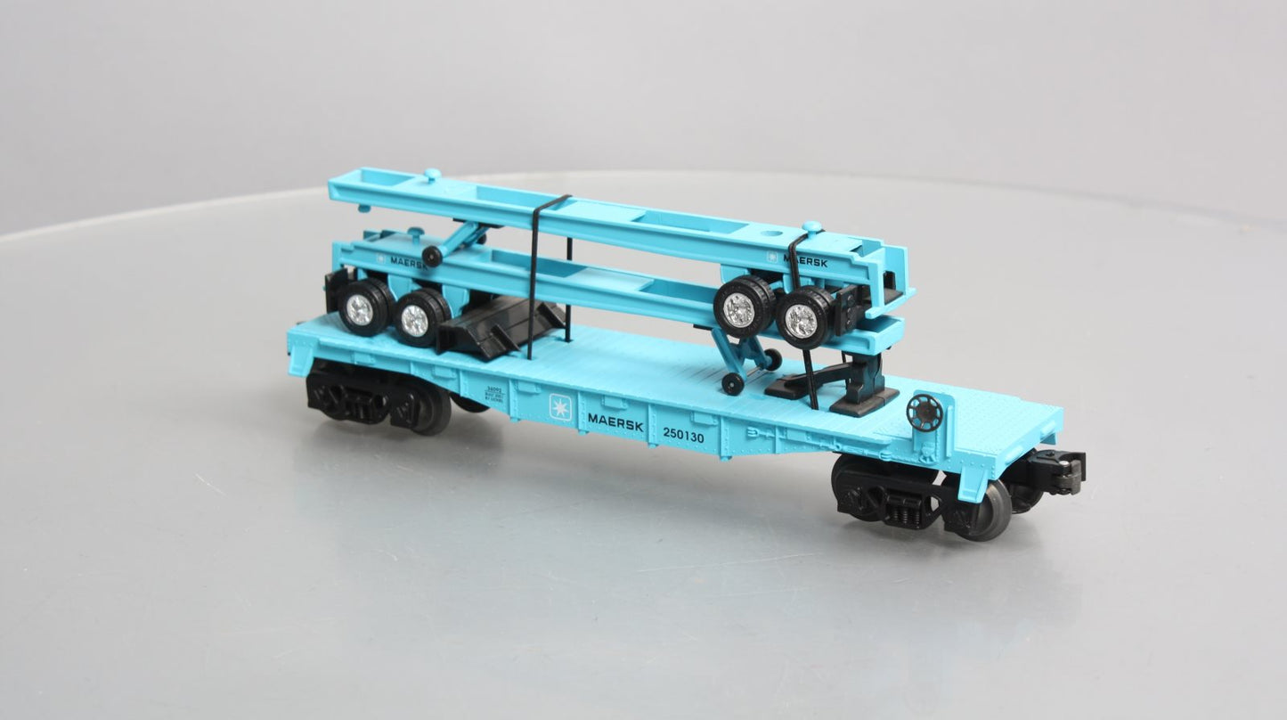Lionel 6-36092 O Gauge Maersk Flat w/Diecast Trailers LN/Box