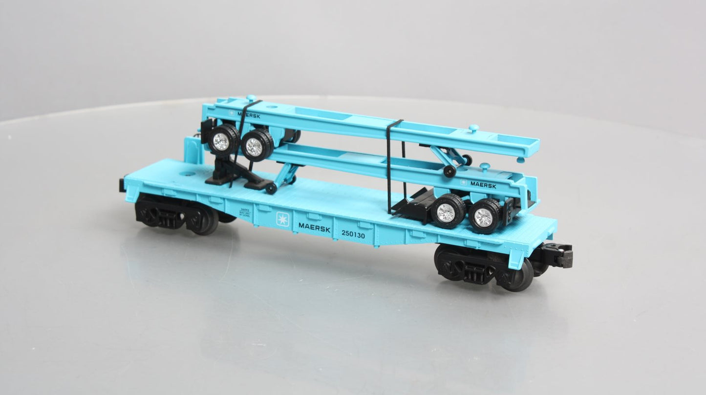 Lionel 6-36092 O Gauge Maersk Flat w/Diecast Trailers LN/Box