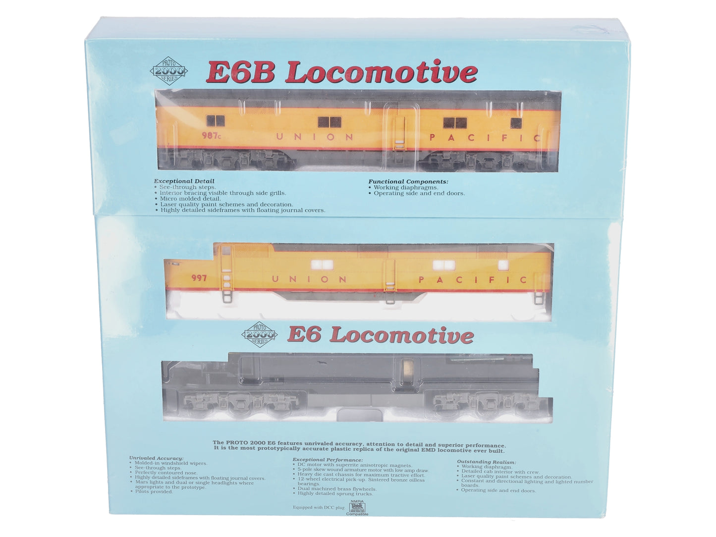 Proto 2000 23549 HO Scale Union Pacific EMD E6 AB Diesel Engine Set: #997/#987c MT/Box