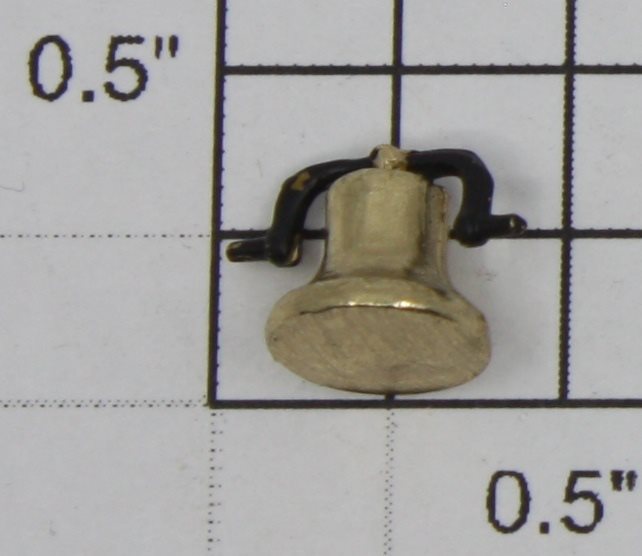 Lionel 8616-19 O Berkshire Jr and Polar Express Brass Bell with Black Yoke