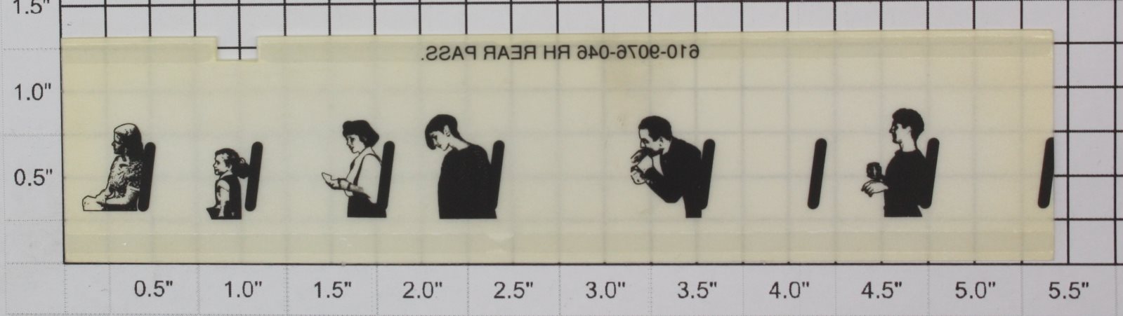 Lionel 9076-46 Right Hand Rear Passenger Window