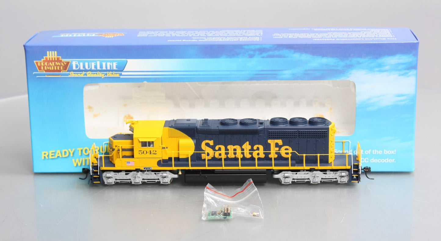 Broadway Limited 5001 HO Santa Fe EMD SD40-2 Low Hood Diesel Loco w/Sound #5042