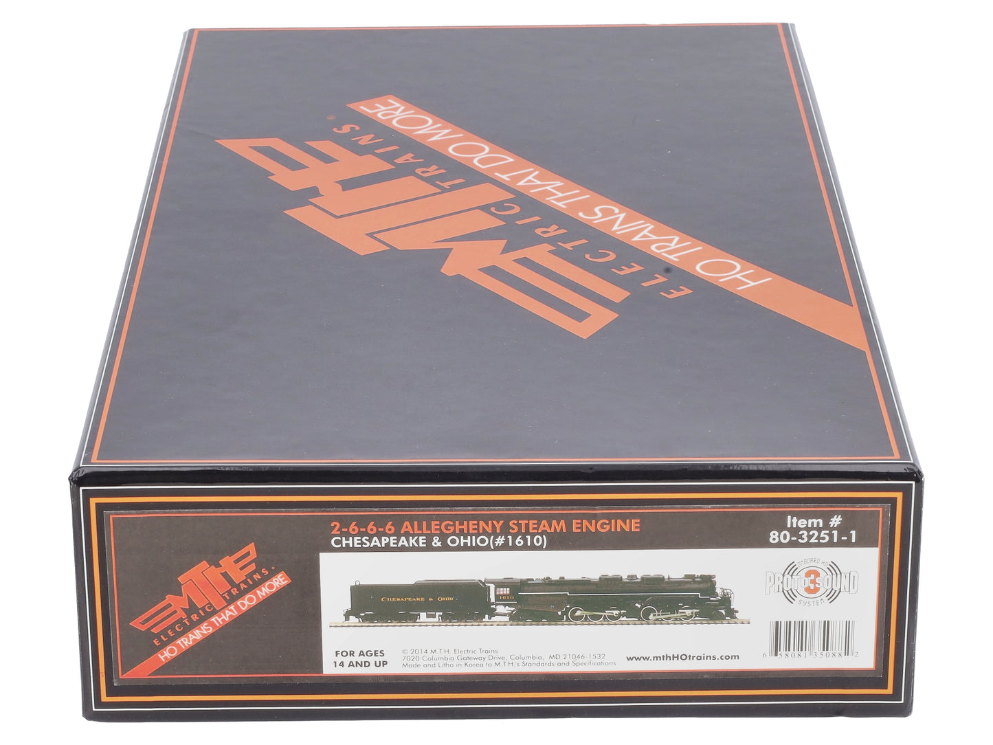 MTH 80-3251-1 HO Chesapeake & Ohio 2-6-6-6 Steam Locomotive #1610 w/PS3