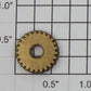 Lionel 18016-12 25-Tooth Brass Gear 11/64"IDx5/8"ODx11/64"W