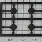Lionel 7900-175 Black Plain Sign Placards (4)