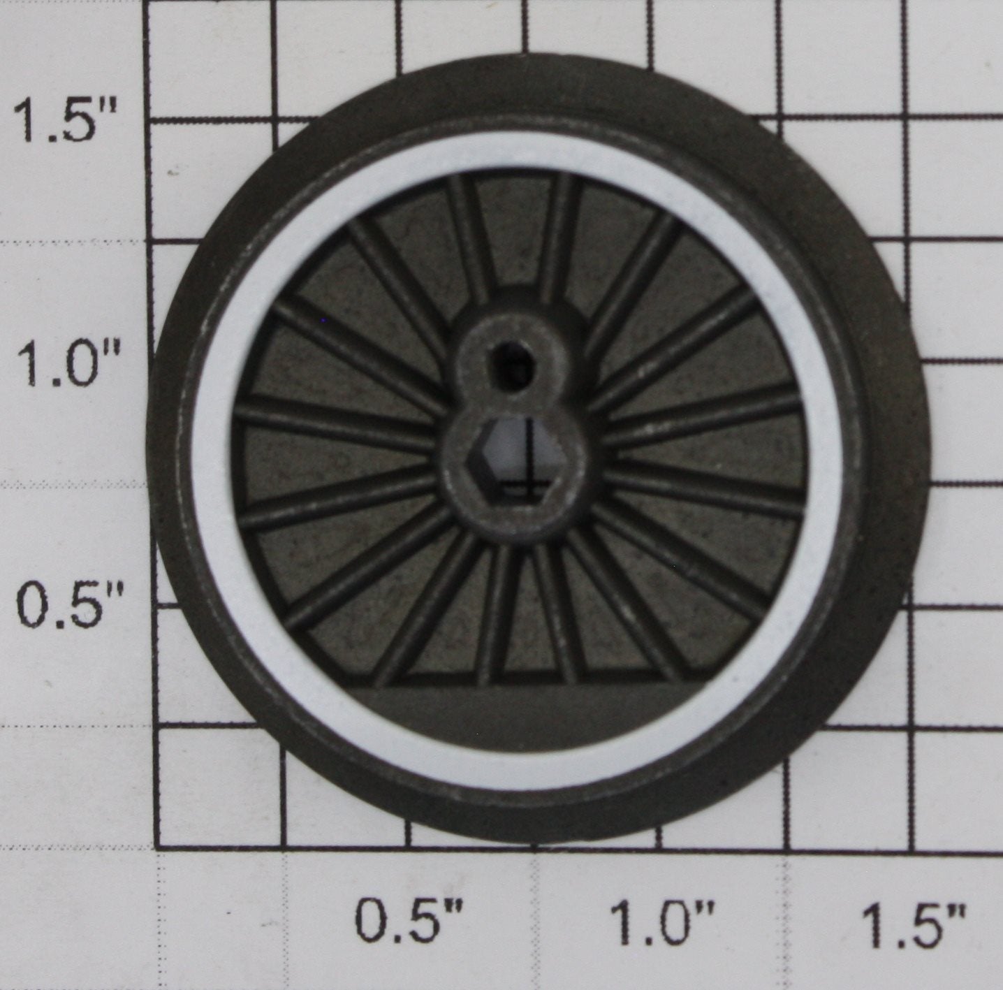 Lionel 18042-147 Whitewall Flanged Plain End Wheel