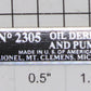 Lionel 2305-10 Oil Derrick Sticker Adhesive Nameplate