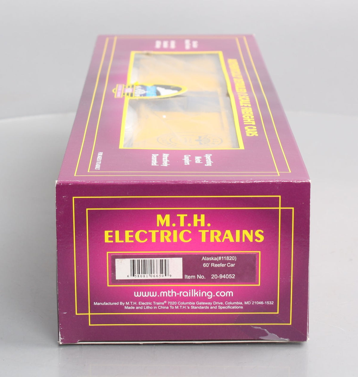 MTH 20-94052 O Alaska 60' Reefer Car #11820 NIB