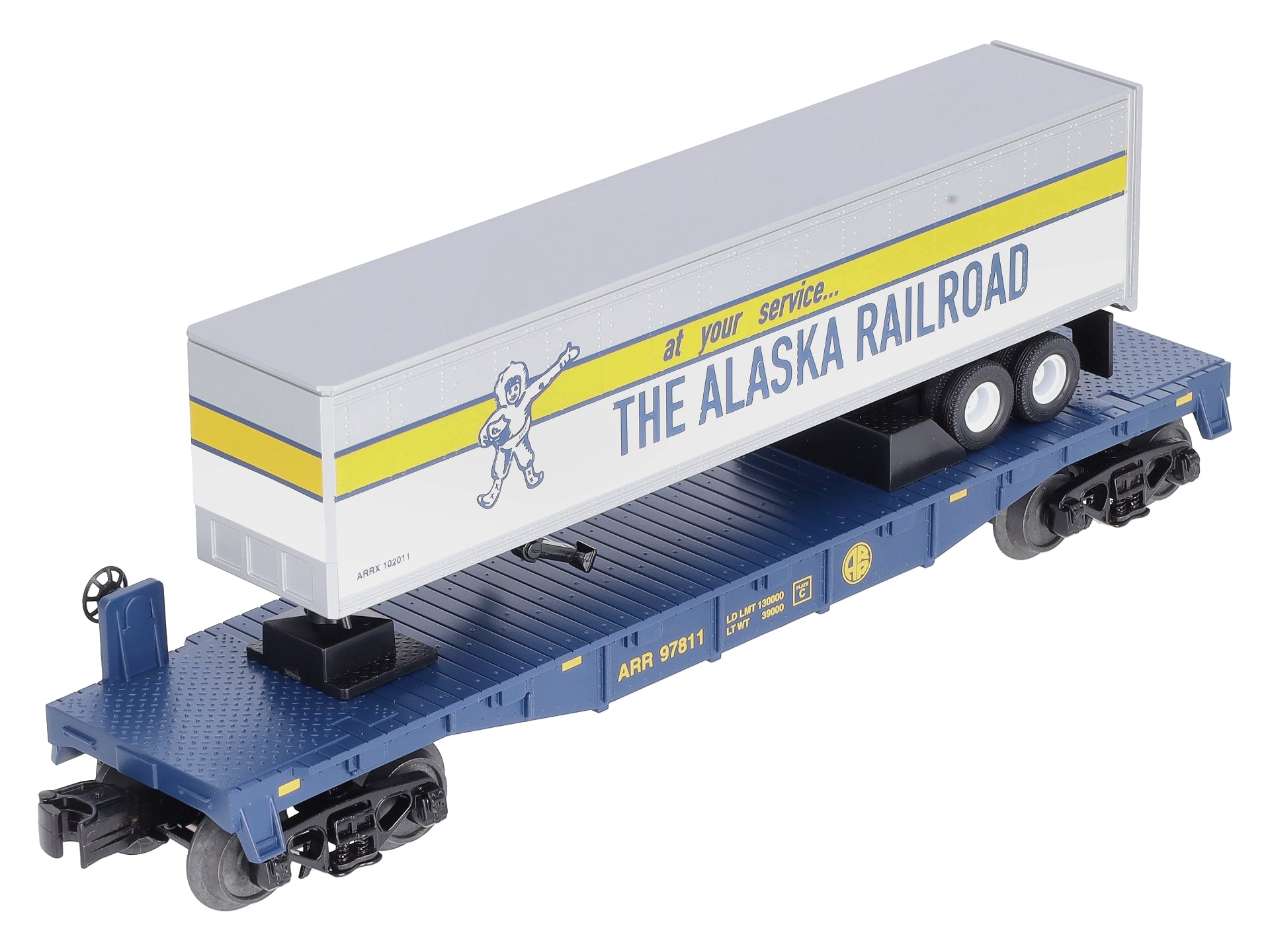 MTH 30-76427 Alaska Flat Car w/Trailer LN/Box