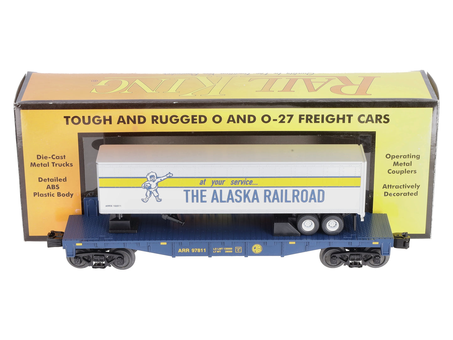 MTH 30-76427 Alaska Flat Car w/Trailer NIB