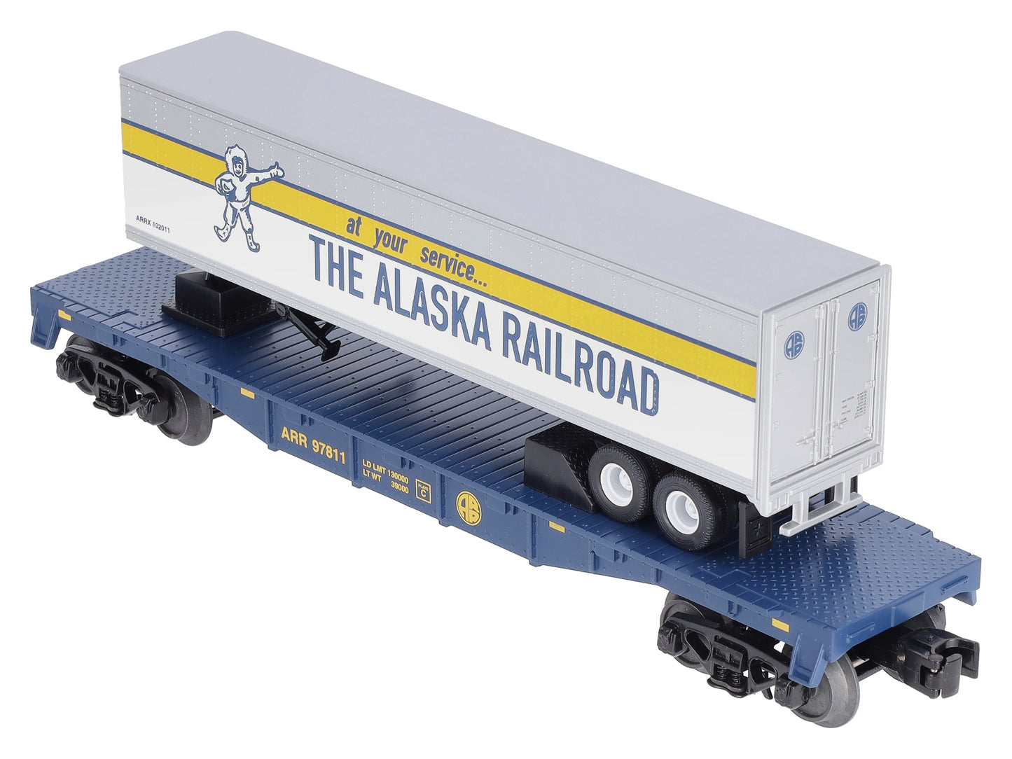 MTH 30-76427 Alaska Flat Car w/Trailer NIB