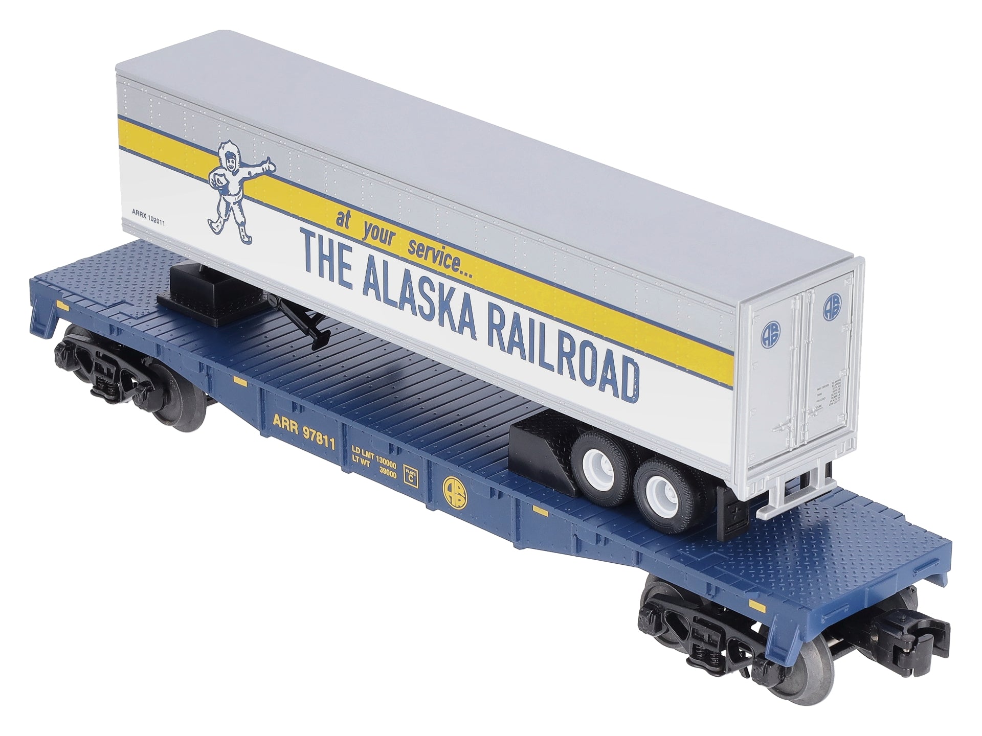 MTH 30-76427 Alaska Flat Car w/Trailer NIB