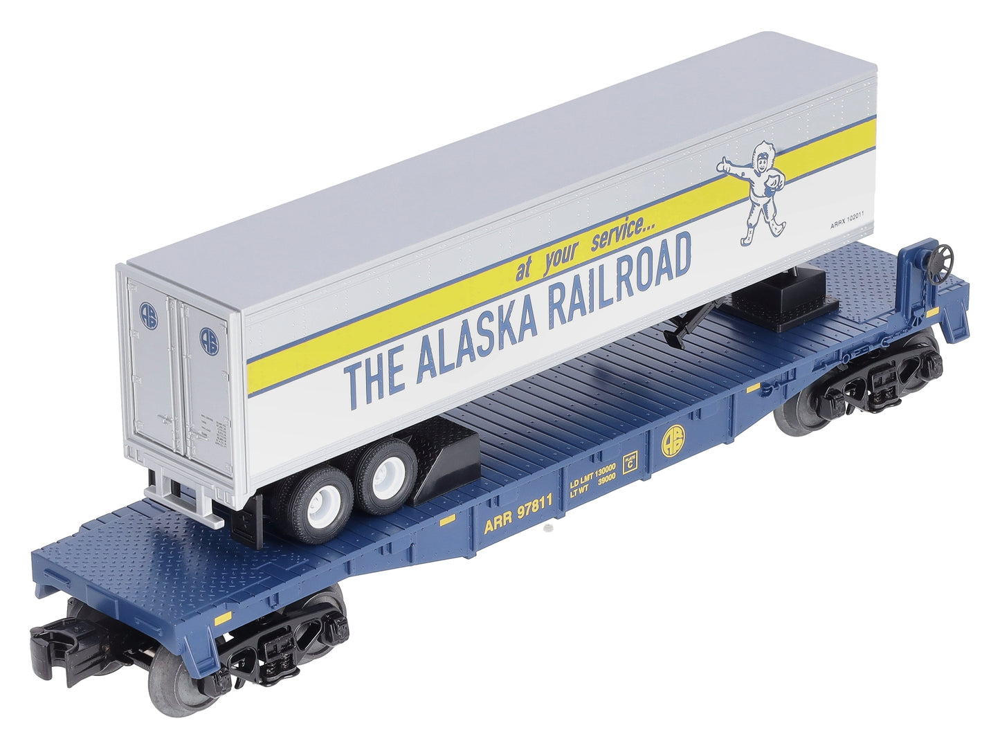 MTH 30-76427 Alaska Flat Car w/Trailer NIB