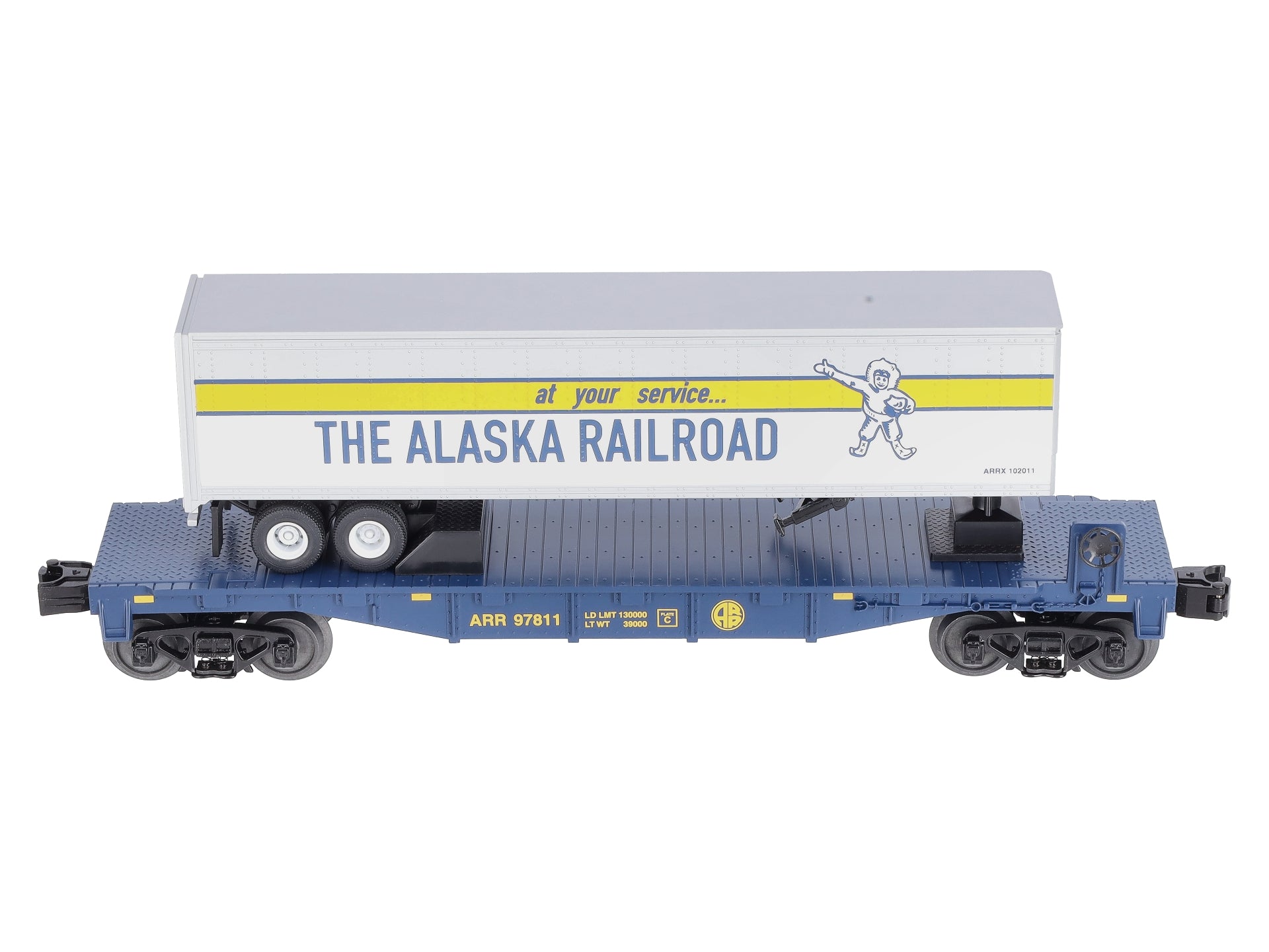MTH 30-76427 Alaska Flat Car w/Trailer NIB